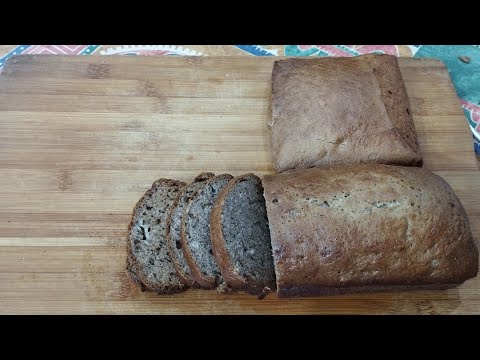 Soft and moist Homemade banana cake .
