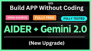 Aider (Upgraded) + Gemini 2.0 Thinking : This AI Coding Agent Beats CURSOR, WindSurf AI !