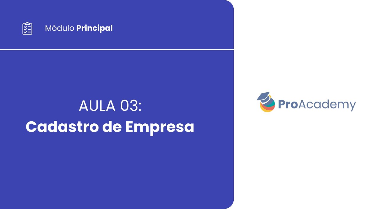 Aula 03 - Cadastro de empresa