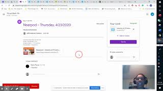 Attaching Nearpod to Google Classroom: Apr 23, 2020 7:08 PM