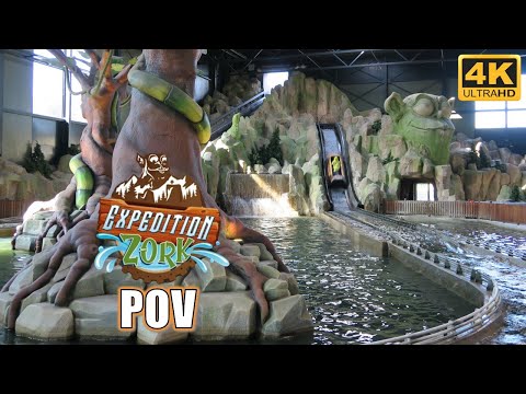 Expedition Zork POV (4K 60FPS), Toverland Mack Log Flume | Non-Copyright