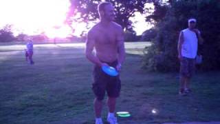 Getting past shrubbery on the third hole...Dirty!