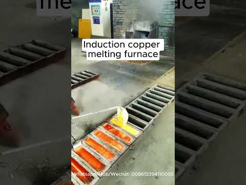 Induction Copper Melting Furnace Overview  #metalheatingmeltingfurnace  #industrialfurnace #shorts