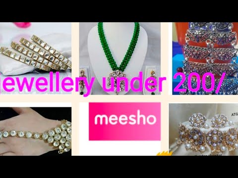 Meesho jewellery haul#♥️under 200/#kundan,stone set in affordable prices with Nuzhat.