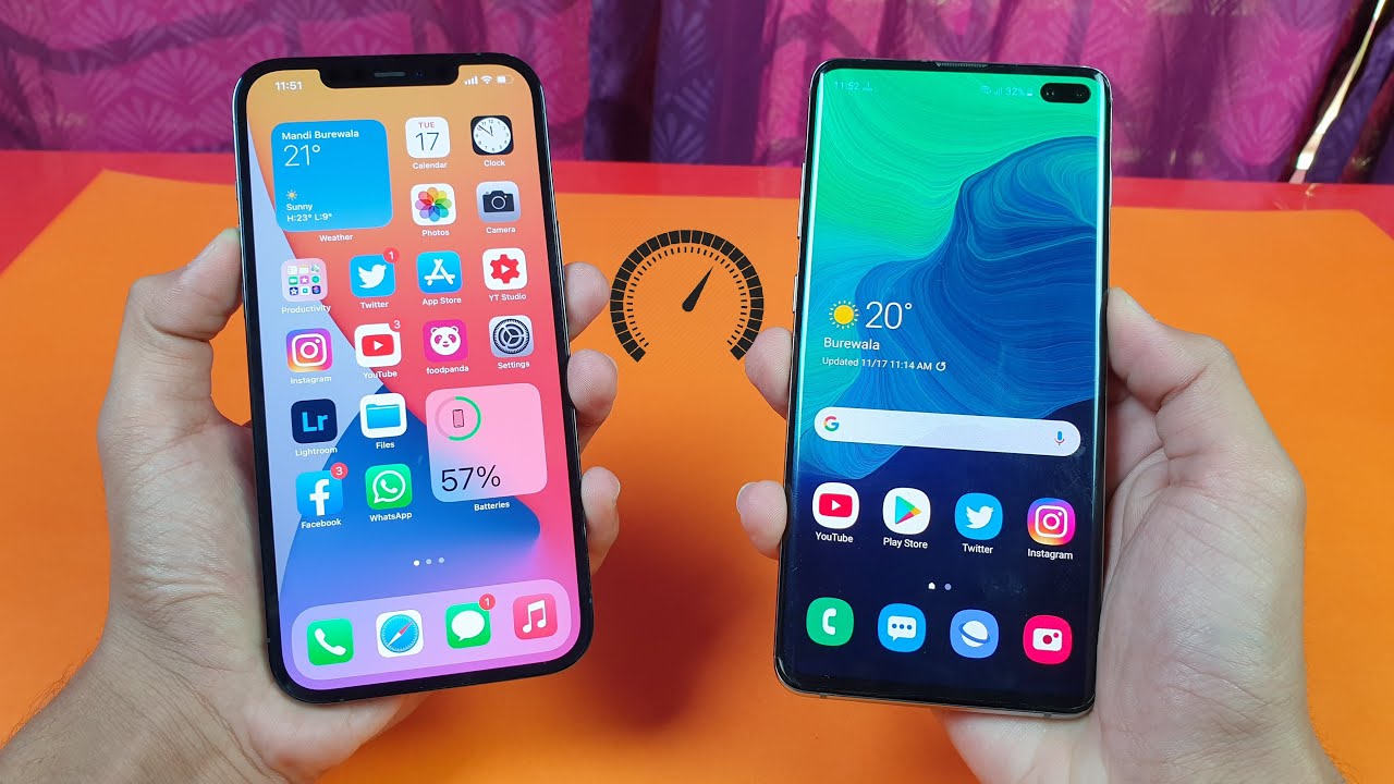 iPhone 12 Pro Max vs Samsung Galaxy S10 Plus -  Speed Test! (Why I Switched?)