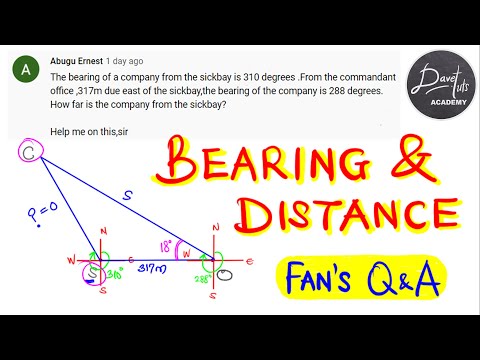 Bearing and Distance | Sine Rule | Trigonometry - Responding to Fan's Question