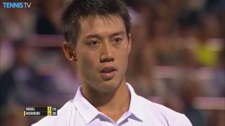 Funny Kei Nishikori drop shot miss | Coupe Rogers Montreal 2015