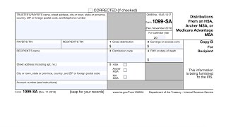 IRS Form 1099-SA walkthrough (Distributions from an HSA or MSA)