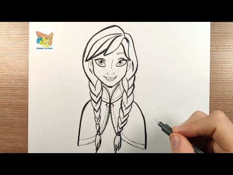 comment dessiner anna de la reine des neiges