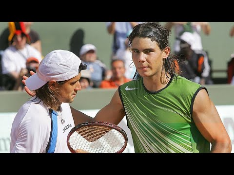 Rafael Nadal vs David Ferrer 2005 Roland Garros QF Highlights