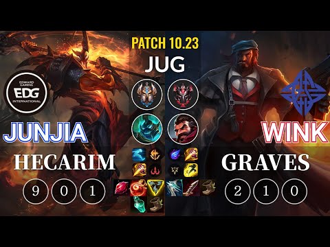 EDG JunJia Hecarim vs ES Wink Graves Jungle - KR Patch 10.23
