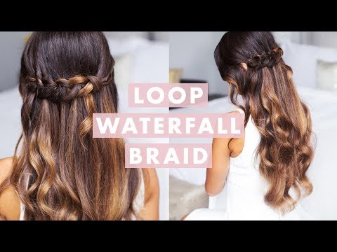 Cute & Easy Loop Waterfall Braid