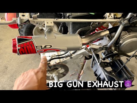 Big Gun EVO R exhaust install on Suzuki LTZ 400