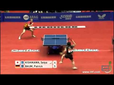 Patrick Baum vs. Seiya Kishikawa World Table Tennis Team Championships 2012 Semifinal