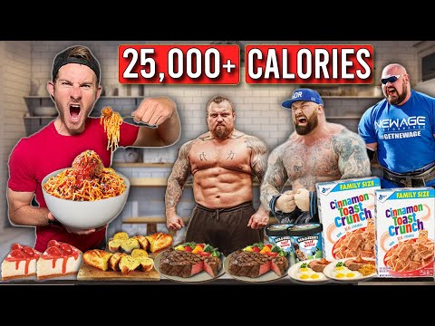 Eating 2x The World's Strongest Man's Diet.. in ONE DAY!