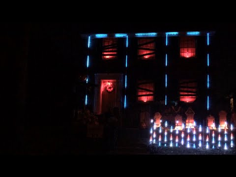 Halloween Light Show 2014 Du Hast