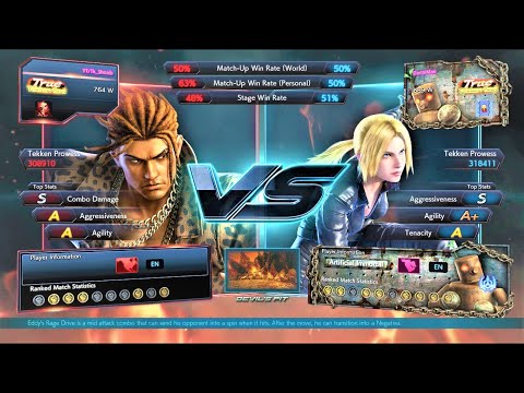 Nina Williams VS Eddy Gordo | Tekken 7 | Online Ranked Matches | Tekken 7 Gameplay 264