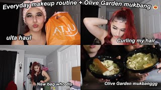 EVERYDAY MAKEUP ROUTINE GRWM , ULTA HAUL , OLIVE GARDEN MUKBANG 🍝 & VLOG 🚘💕*I FELL OFF A QUAD* ☹️