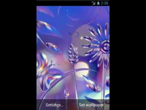 Glass Flowers Live Wallpaper Video