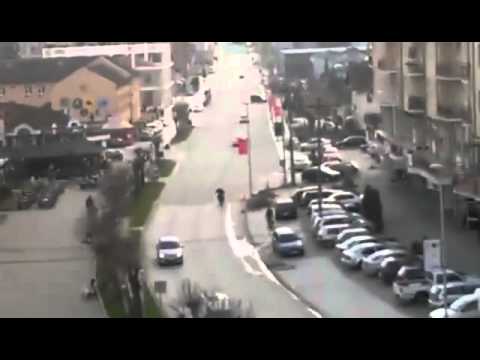 Motorr sport 10000cc almost crashes with a car