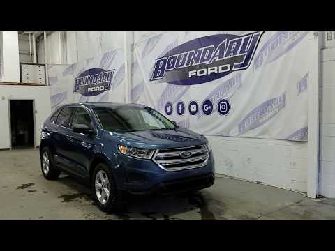 2018 Ford Edge SE W/ 2.0L Ecoboost, AWD, Cloth, Blue Metallic Overview | Boundary Ford