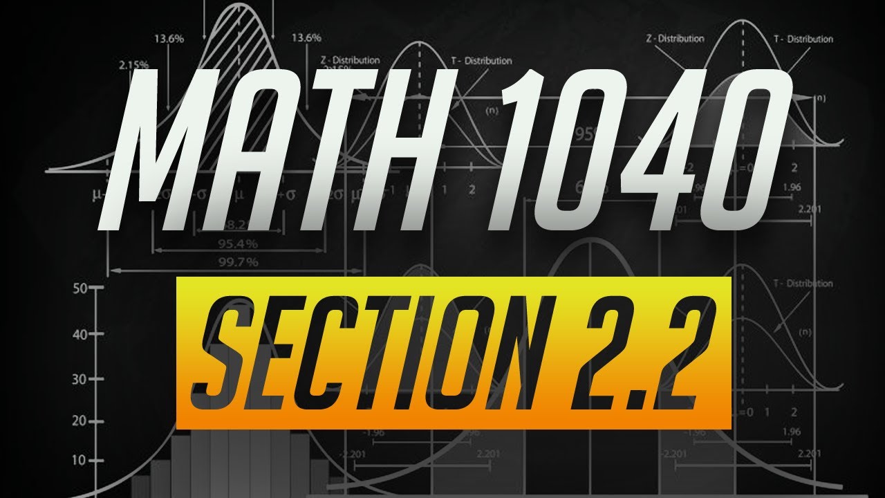 Math 1040 - Section 2.2 - Organizing Quantitative Data
