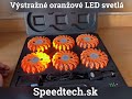 Výstražné svetlo 16xLED oranžové - s magnetickým uchytením / vodotesné (6ks) - Video Youtube