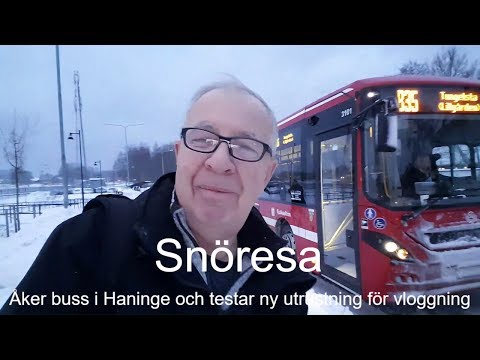 2018-01-17 Snöresa med buss där jag testar att filma med min mobil Samsung Galaxy S7 och Roede mic