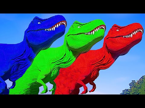 (Jurassic World Evolution🌍) Tyrannolophosaur Vs Spiderman,Ironman,IREX,TREX Dinosaurs Fight!