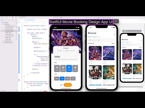 SwiftUI Movie Booking Design App UI