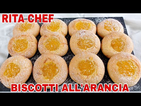 BISCOTTI ALL' ARANCIA🍊RITA CHEF | Friabili e cremosi.