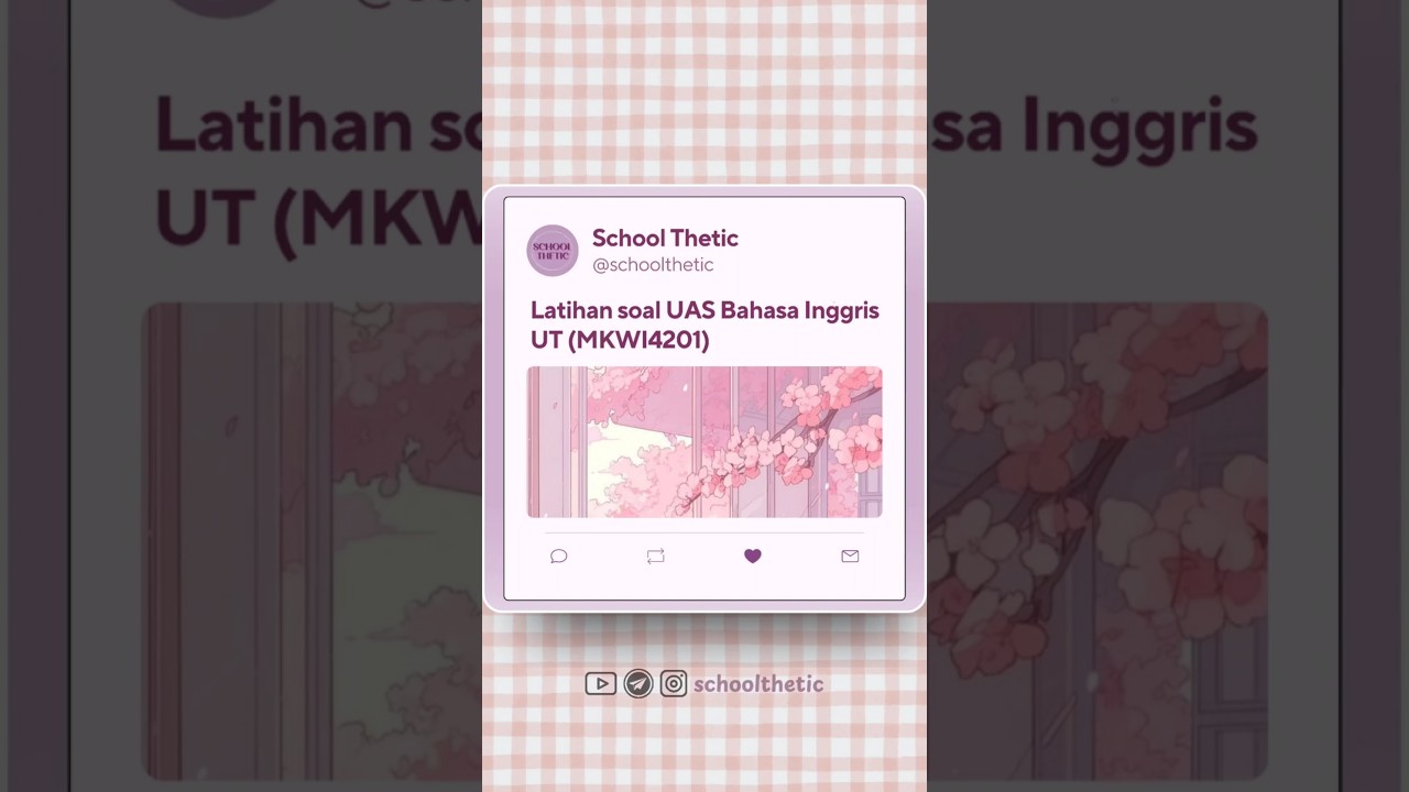 Latihan soal UAS Bahasa Inggris UT #universitasterbuka #uas #bahasainggris #mahasiswaut #2025