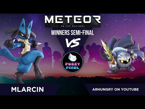 Mlarcin (Lucario) vs Arhungry on youtube (Meta Knight) - Winners Semi-Final - METEOR 4