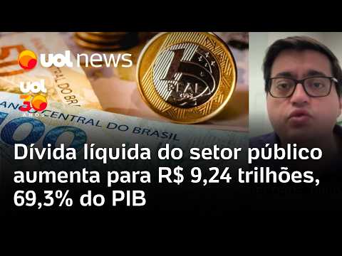 Dívida líquida do setor público aumenta para R$ 9,24 trilhões, 69,3% do PIB