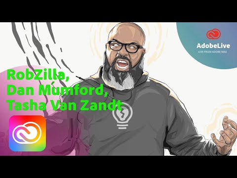 Live with RobZilla, Dan Mumford & Tasha Van Zandt | Adobe MAX 2017 | Creative Cloud
