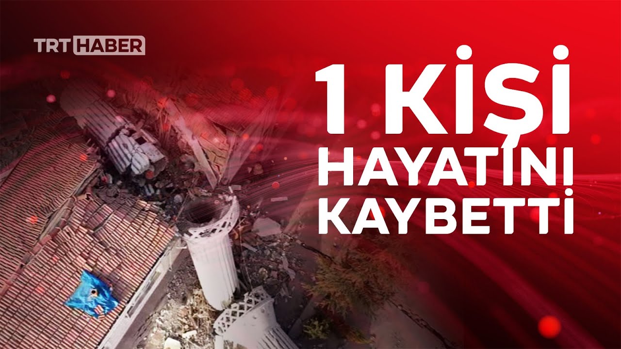 Adıyamanda minarə binanı iki yerə böldü VİDEO