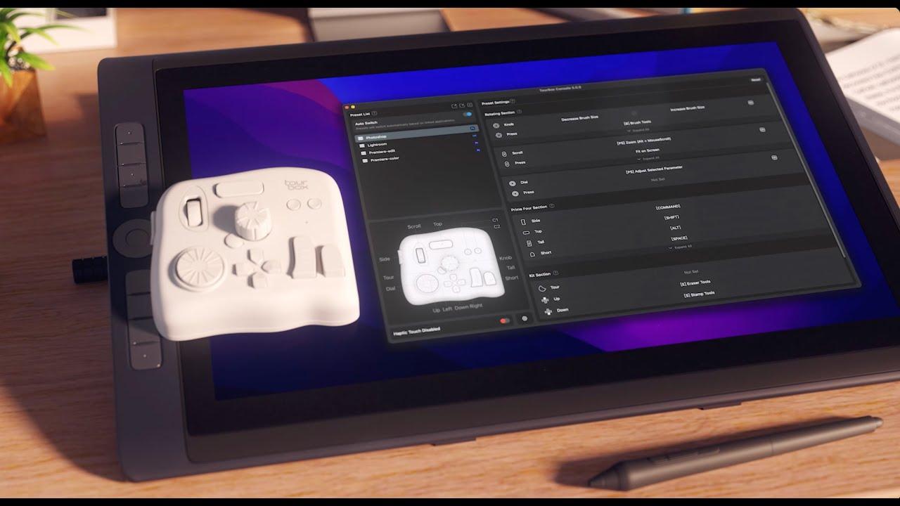 TourBox Console | How to set up shortcuts, macros, built-in functions, TourMenu and more
