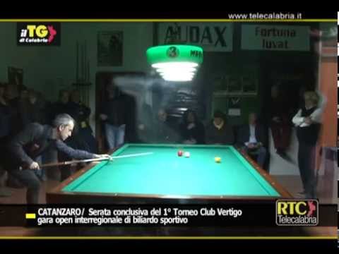Catanzaro, primo torneo Club Vertigo gara internazionale di biliardo sportivo RTC TELECALABRIA