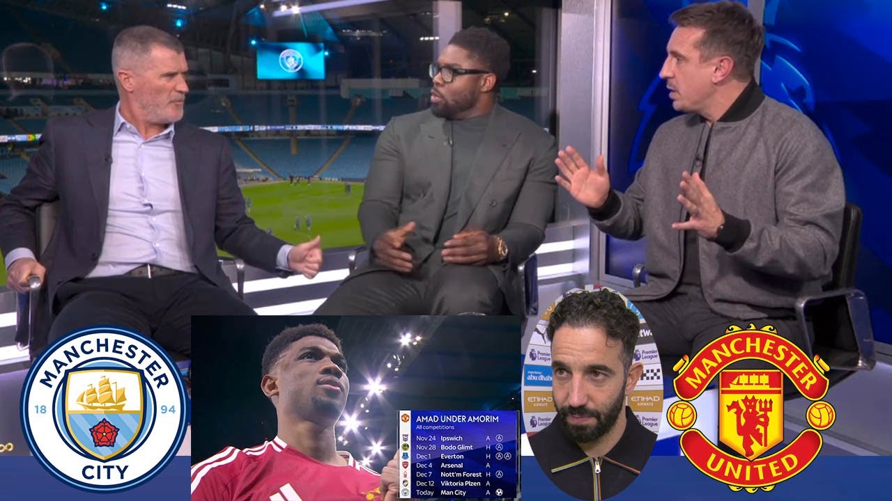 Man City vs Man United 1-2 Roy Keane & Gary Neville Debate Man United🗣️ Ruben Amorim Interrview