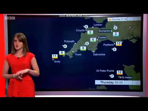 Alex Osbourne BBC South west news lunchtime weather September 26th 2018 - 60 FPS