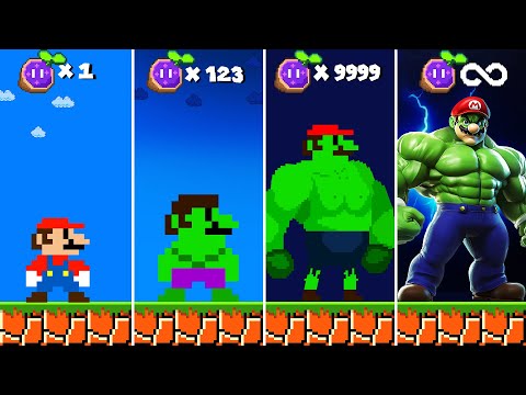 Mario turns to Muscle HULK with Every Seed Powerups