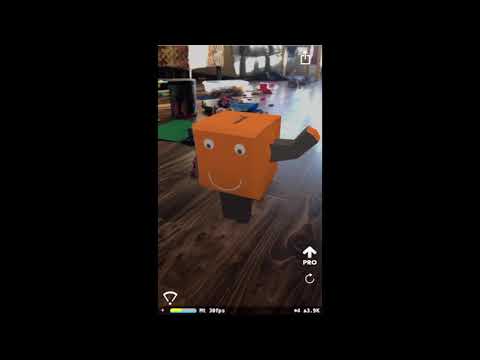 Blender to ArKit original character from scratch, proof of concept.