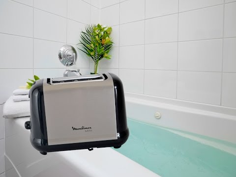 PUSHING TOASTER IN A BATHTUB!!!