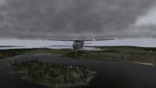 preview picture of video 'X-Plane 10 - VFR landing at Friday Harbor Airport'