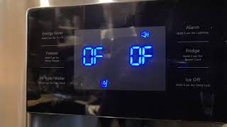 why does my Samsung refrigerator display OF OF (demo mode)