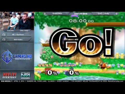 GHQ Weekly [4/3/16] - GHQ | Andy (Fox) vs. Grab2Win (Ice Climbers) - SSBM - Loser's R7