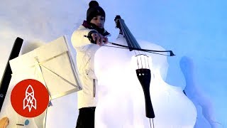 Playing Instruments Made From Ice