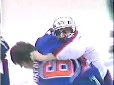 Jeff Beukeboom vs Peter Taglianetti NHL Mar 7/88
