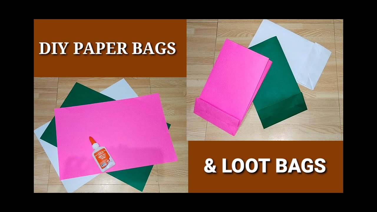DIY PAPER BAGS || PAPER LOOT BAGS FOR BIRTHDAY PARTY