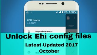 Sniff And Unlock Http Injector config files 4.2.3 Build 71 || Latest Ehi opener